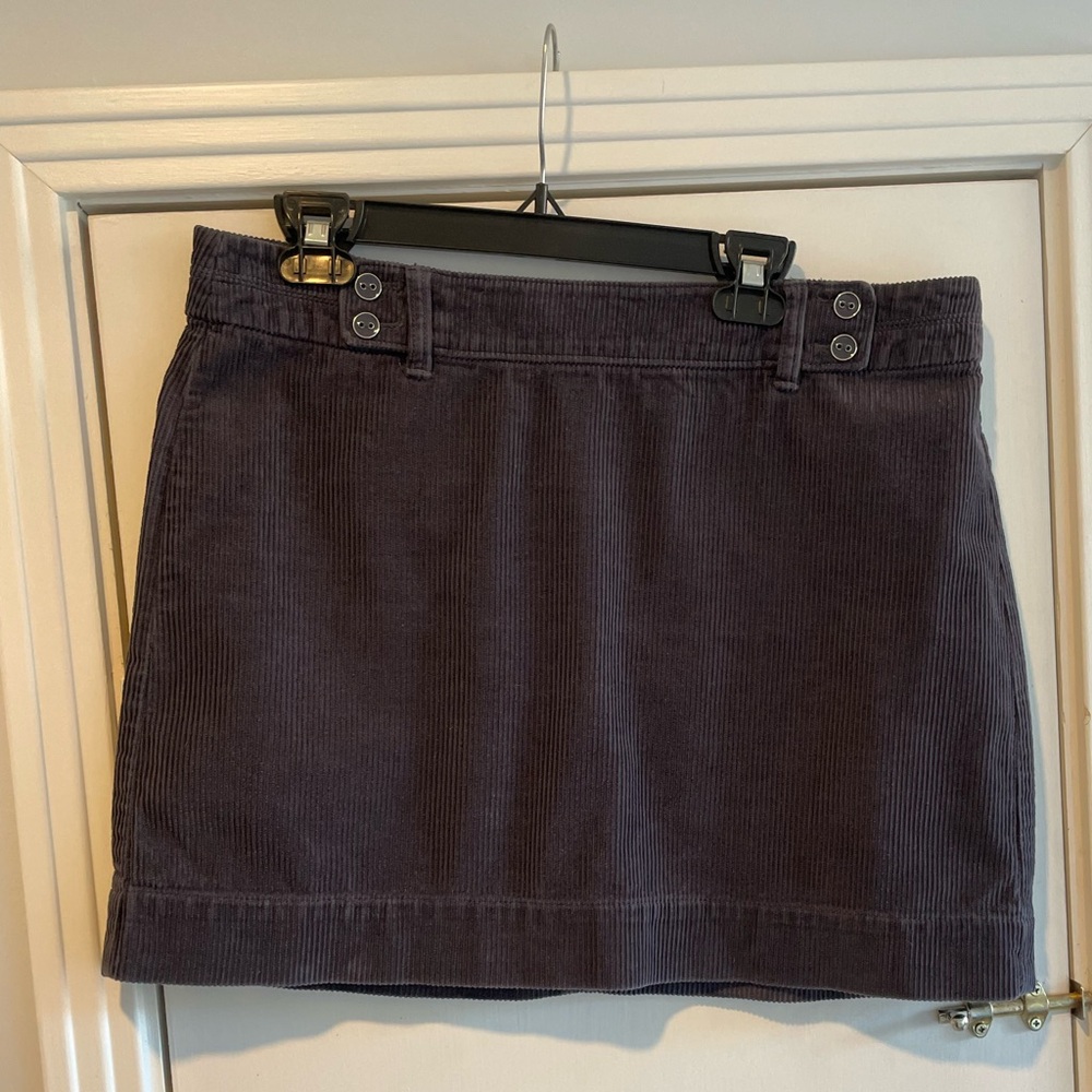 Loft grey corduroy mini skirt Sz 12